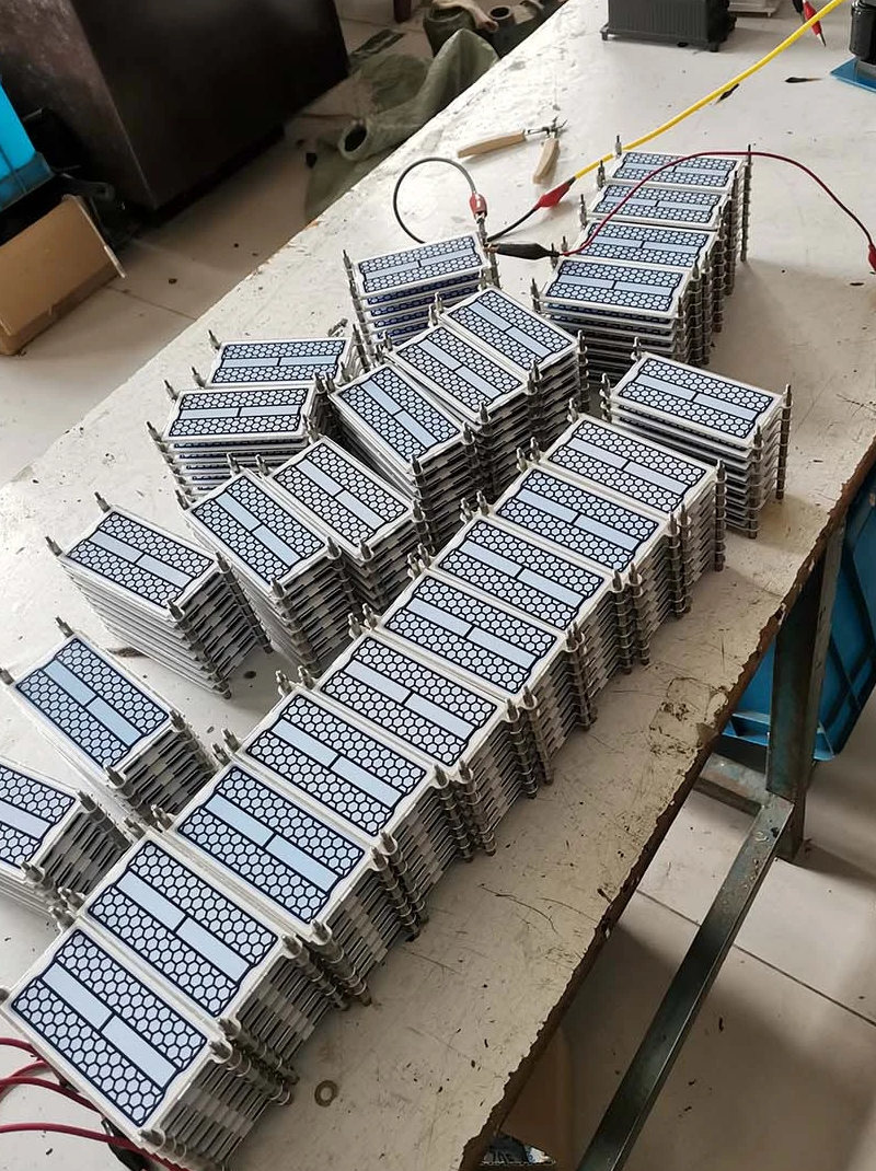 Ozone modules connected to a test setup